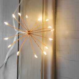 Graham and Green Copper Starburst Chain Lights - 180cm - thumbnail 2
