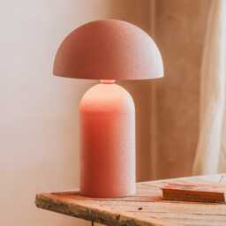 Matt Coral Large Dome Table Lamp