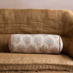 Graham and Green Altheda Hand-Block Printed Bolster Cushion - thumbnail 4