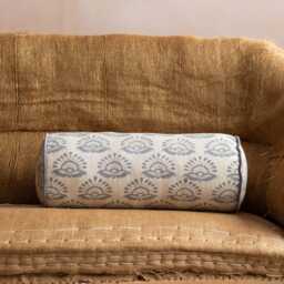 Graham and Green Altheda Hand-Block Printed Bolster Cushion - thumbnail 3