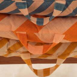 Graham and Green Orange Candy Stripe Bench Seat Pad - thumbnail 6
