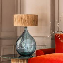"Graham and Green Natural Raffia Lamp Shade 18""" - thumbnail 4