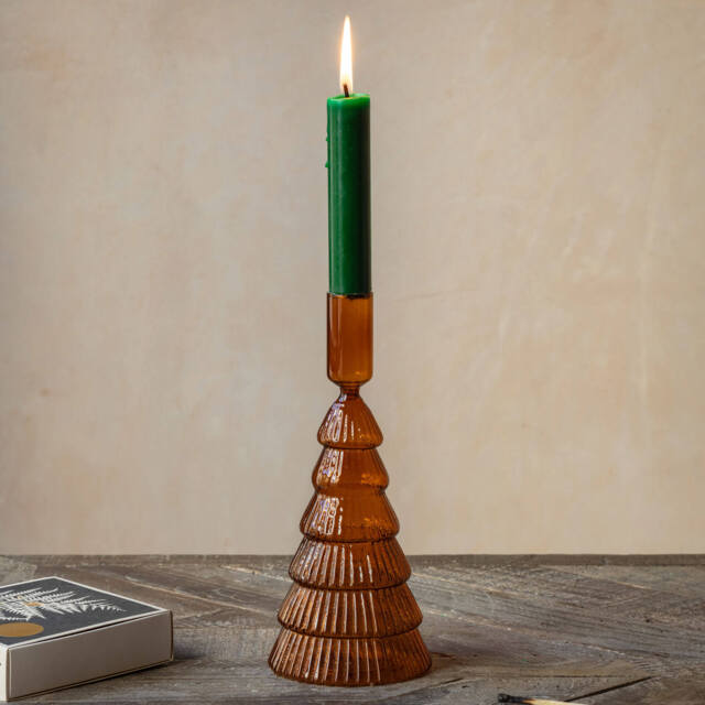 Graham and Green Medium Amber Tree Candle Holder