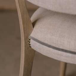 Graham and Green Natural Linen Upholstered Dining Chair - thumbnail 6