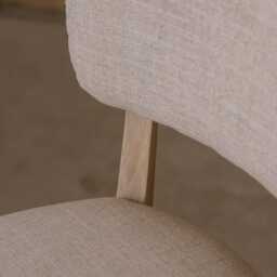 Graham and Green Natural Linen Upholstered Dining Chair - thumbnail 5
