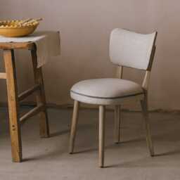 Graham and Green Natural Linen Upholstered Dining Chair