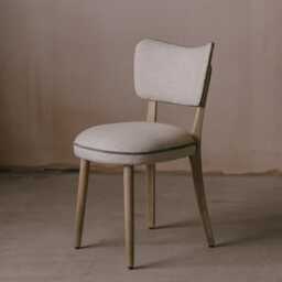 Graham and Green Natural Linen Upholstered Dining Chair - thumbnail 2