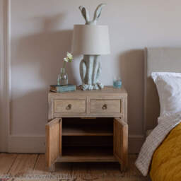 Graham and Green Leshan Natural Bedside Table - thumbnail 2