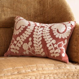 Graham and Green Lucia Mustard Velvet Rectangular Cushion - thumbnail 5