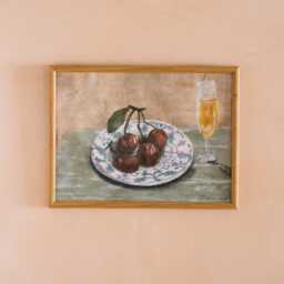 Graham and Green Cherries on a Plate Framed Wall Print - thumbnail 1