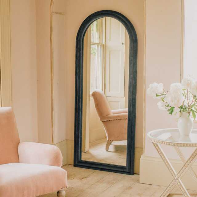 Graham and Green Cobalt Blue Tall Arched Wall Mirror - image 1