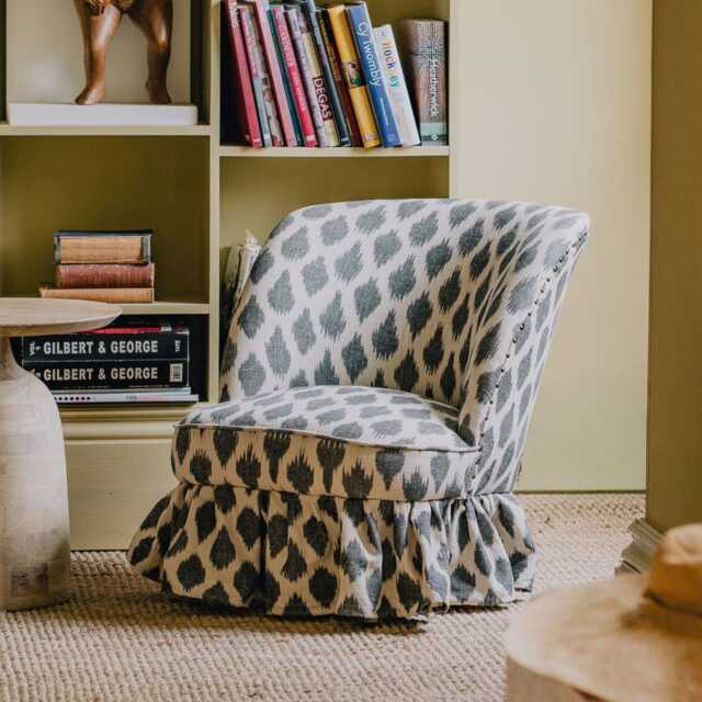 Graham and Green Savannah White Ikat Chair - image 1