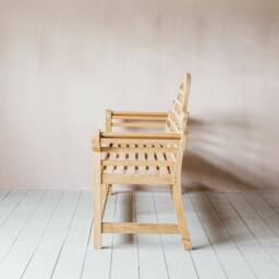 Graham and Green Lutyen Teak Wood Three Seater Bench - thumbnail 4