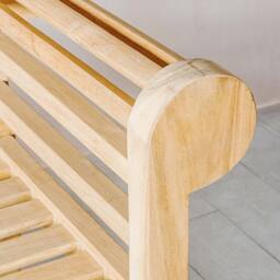 Graham and Green Lutyen Teak Wood Three Seater Bench - thumbnail 6