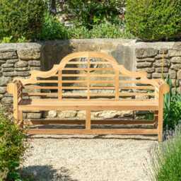 Graham and Green Lutyen Teak Wood Three Seater Bench - thumbnail 2