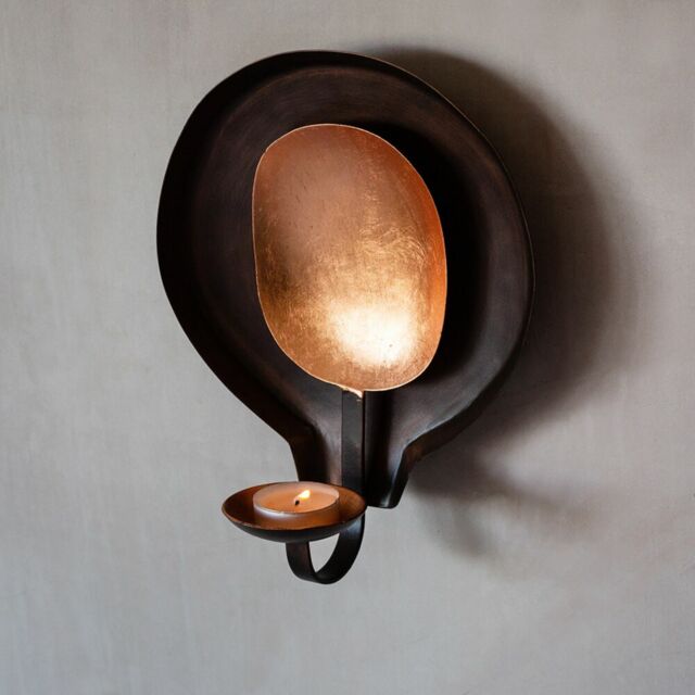 Graham and Green Copper Wall Mounted Tea Light Holder