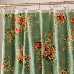 Graham and Green Bouquet Velvet Single Curtain - 135 x 270cm - thumbnail 3