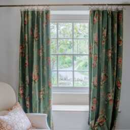 Graham and Green Bouquet Velvet Single Curtain - 135 x 270cm