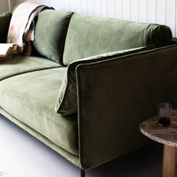 Graham and Green Bayler Moss Green Three Seater Sofa - thumbnail 4