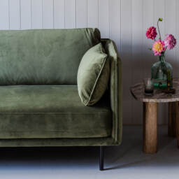 Graham and Green Bayler Moss Green Three Seater Sofa - thumbnail 3