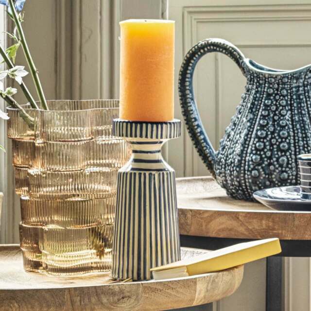 Graham and Green Striped Candle Holder - image 1