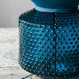 Graham and Green Blue Tiered Glass Vase - thumbnail 3