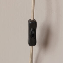 Graham and Green Fluted Large Natural Linen Wall Lamp - thumbnail 5
