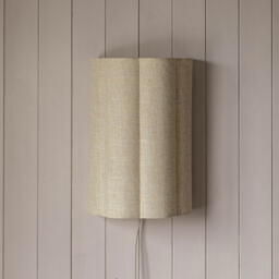 Graham and Green Fluted Large Natural Linen Wall Lamp - thumbnail 6