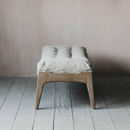 Graham and Green Dylan Natural Linen Bench - thumbnail 3