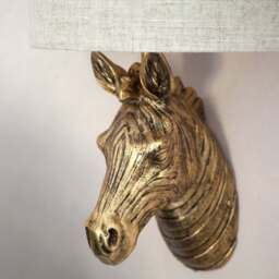 Graham and Green Gold Zebra Wall Light With Shade - thumbnail 3