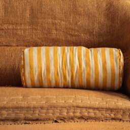 Graham and Green Orange Candy Stripe Bolster Cushion - thumbnail 4