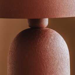 Graham and Green Matt Coral Small Dome Table Lamp - thumbnail 3