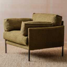 Graham and Green Franz Olive Boucle Armchair - thumbnail 3