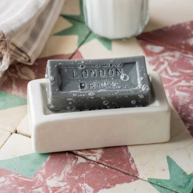 Graham and Green White London Brick Soap Dish - image 1