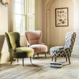 Graham and Green Ree Ikat Cocktail Chair - thumbnail 2