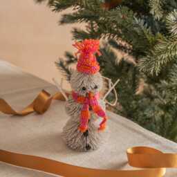 Graham and Green Bristle Snowman Christmas Tree Decoration