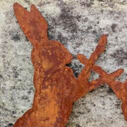 Graham and Green Boxing Hares Garden Stake - thumbnail 4