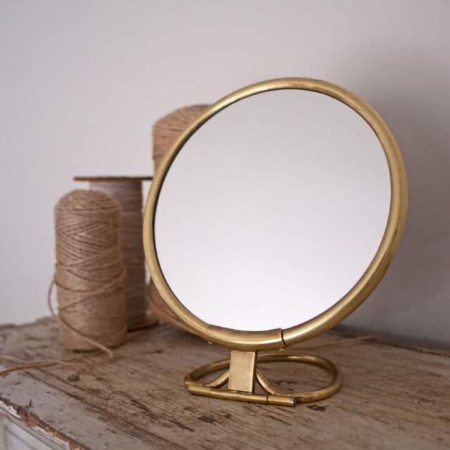 Graham and Green Otto Antiqued Silver Vanity Mirror with Handle - image 1