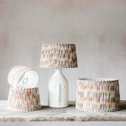"Graham and Green 10"" Rainbow Pleated Ikat Lamp Shade"
