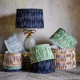 "Graham and Green 10"" Rainbow Pleated Ikat Lamp Shade" - thumbnail 3