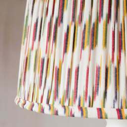 "Graham and Green 10"" Rainbow Pleated Ikat Lamp Shade" - thumbnail 2