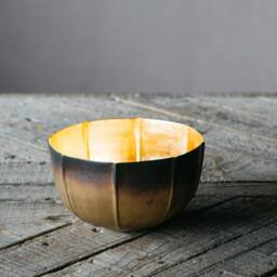 Graham and Green Petal Brass and Gold Tea Light Holder