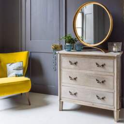 Graham and Green Chantilly Small Whitewashed Chest of Drawers