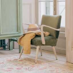 Graham and Green Ellis Olive Velvet Armchair