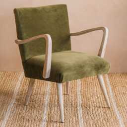 Graham and Green Ellis Olive Velvet Armchair - thumbnail 4