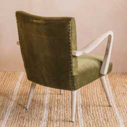 Graham and Green Ellis Olive Velvet Armchair - thumbnail 5