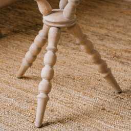Graham and Green Moss Velvet Hexagonal Bobbin Side Table - thumbnail 5