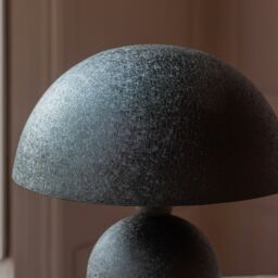 Graham and Green Large Black Textured Dome Table Lamp - thumbnail 3