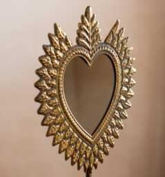 Graham and Green Feathered Heart Table Mirror - thumbnail 4