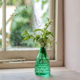Graham and Green Green Small Recycled Glass Vase - thumbnail 1